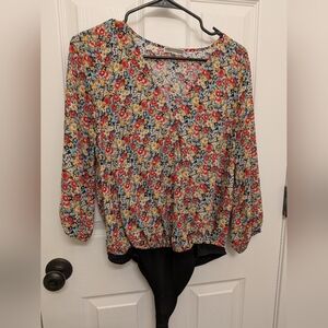 Pleione Floral Long Sleeve Body Suit